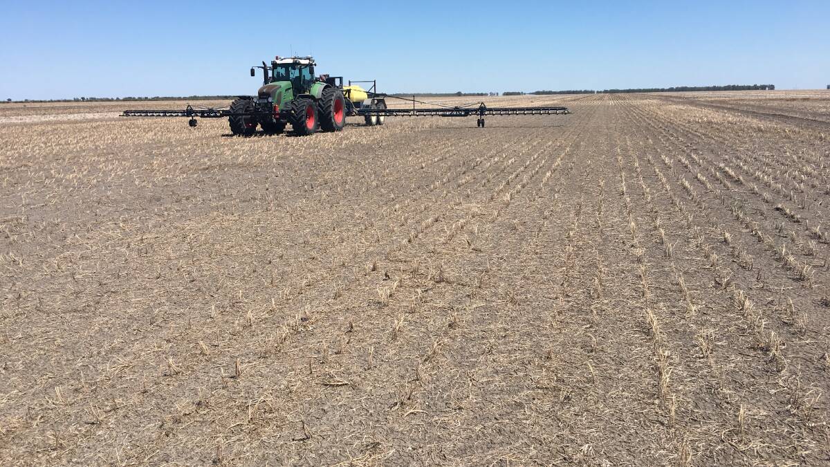 Autonomous weed spraying at "Beefwood" Moree, NSW.