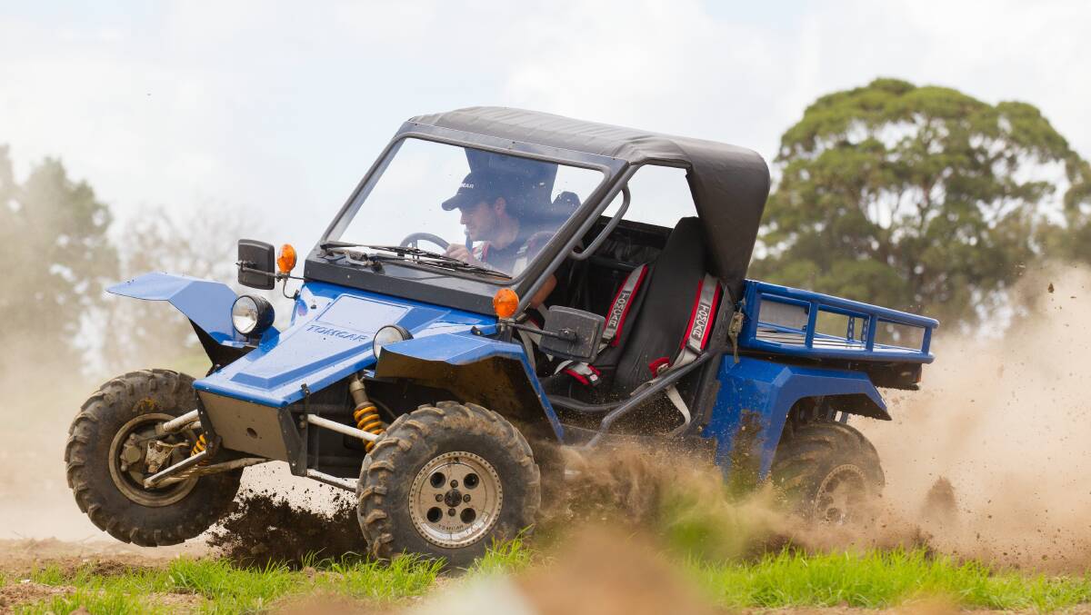 It's not a ute and it's not an ATV but it looks a hell of a lot of fun. The Tomcar is now available in South Australia through Claridge Motors.