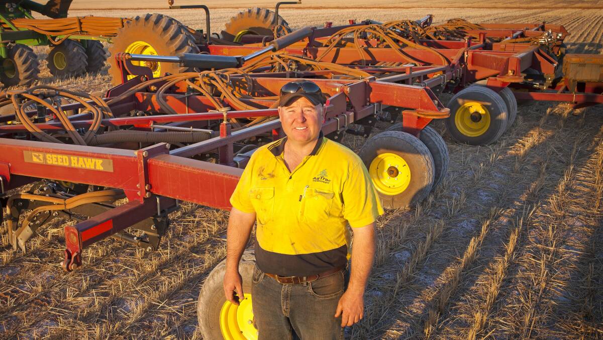 NSW Agricultural contractors Chris (pictured) and David Haworth have purchased four Seed Hawk seeding rigs ove rthe past nine years and clocked up some 80,000ha.