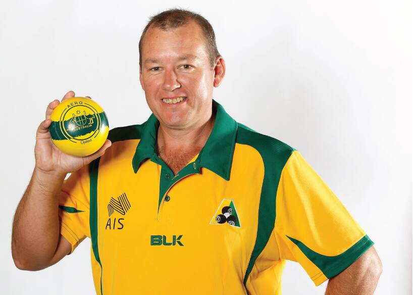 Green and Gold: Bowls player Brett Wilkie will be Cloncurry Shire's Australia Day ambassador for 2016. Photo: Bowls Australia. 