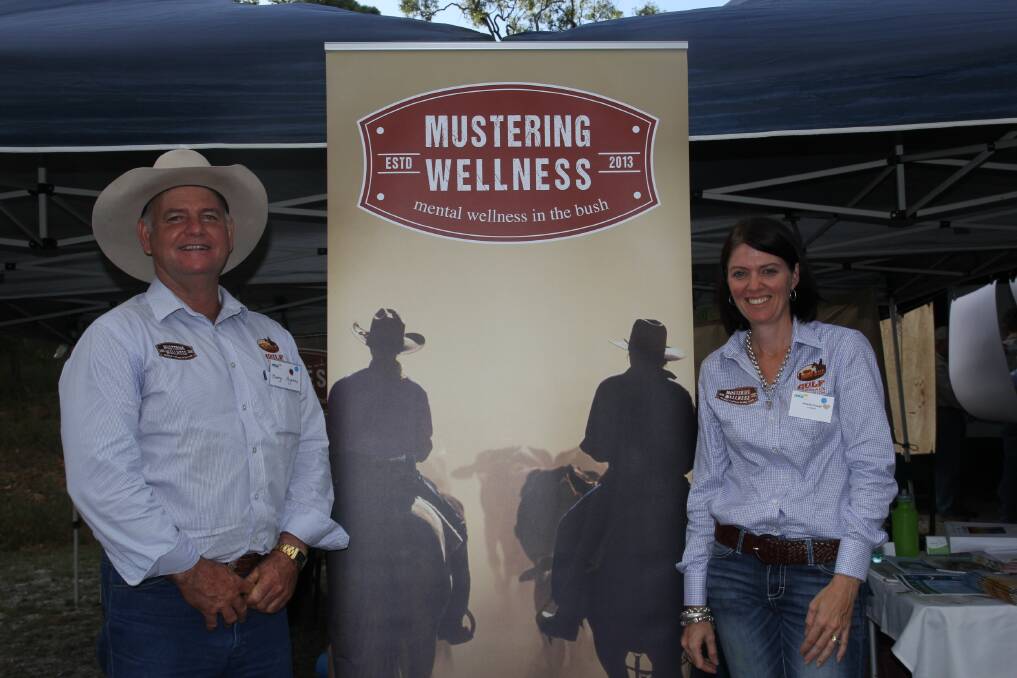 Gulf Cattleman's Association president Barry Hughes and Mustering Wellness project officer Katarina Keough.