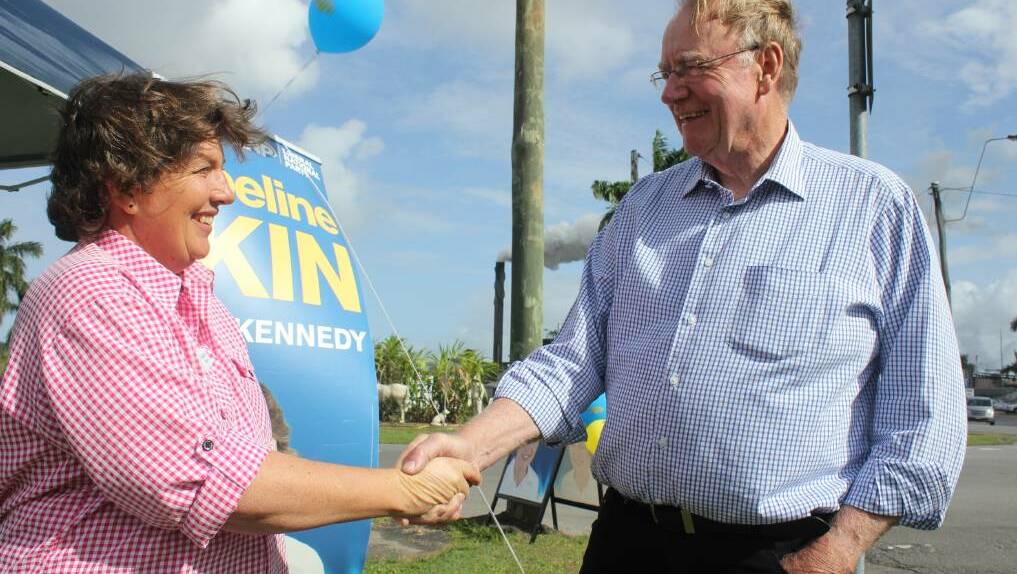 Noeline Ikin during her campaign to win the seat of Kennedy in the 2013 federal election, pictured with Senator Ian MacDonald. Photo Northwest Star.