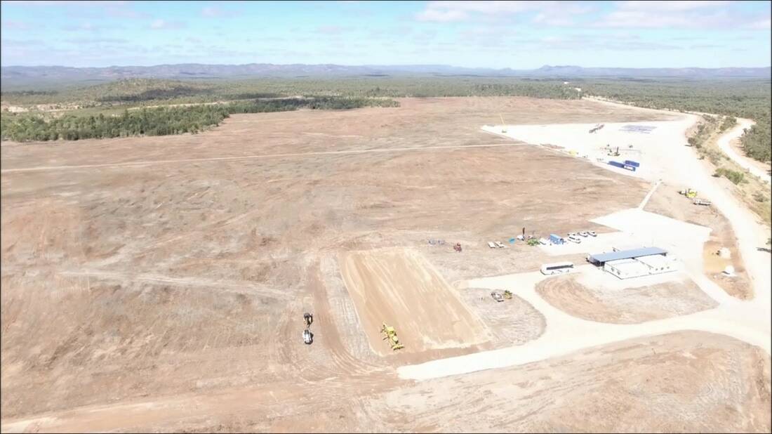 The site of a new solar farm a Kidston has been cleared. Photos supplied.