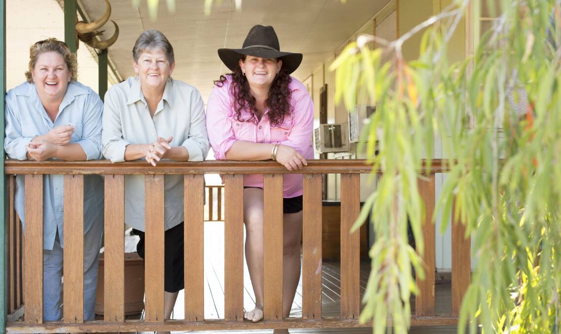 Fighting On: Jervoise Organic Meats and Jervoise Station matriarch Kerry Jonsson, flanked by daughters, Kristine and Pam, is fighting to save the family's 10-year-old organic beef operation. Picture: Honey Atkinson