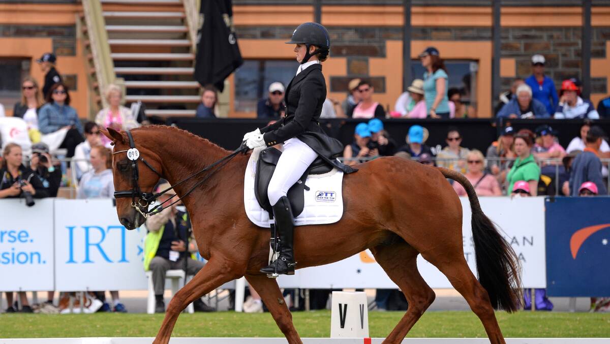 Hazel Shannon and Clifford competing. Photo Julie Wilson.