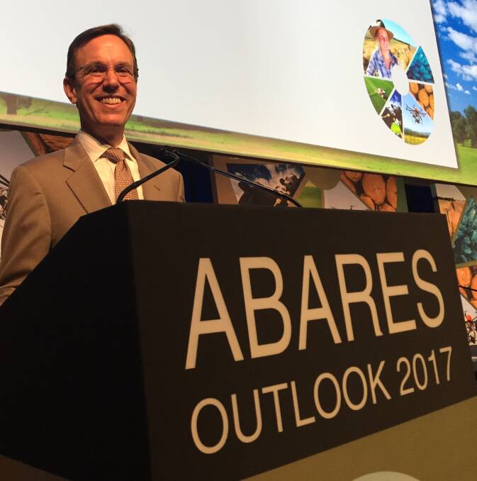 Deputy chief economist at the United States Department of Agriculture  Warren Preston speaking at this week's ABARES Outlook conference in Canberra.