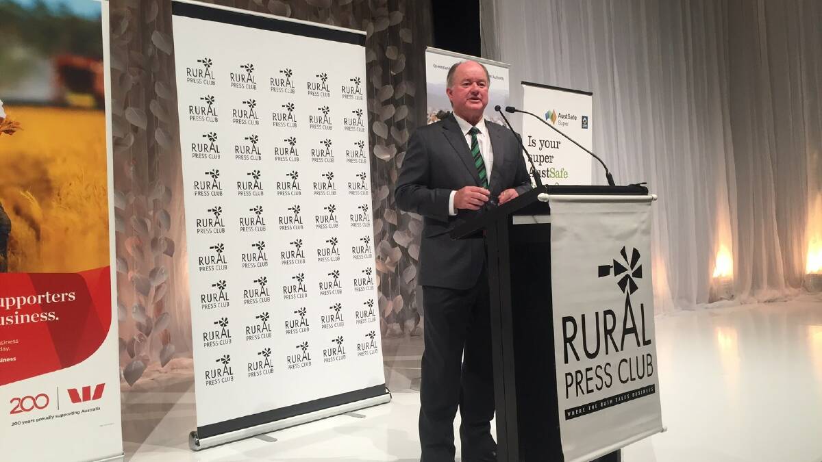ACC managing director David Foote speaking at the Royal Queensland Show this year.