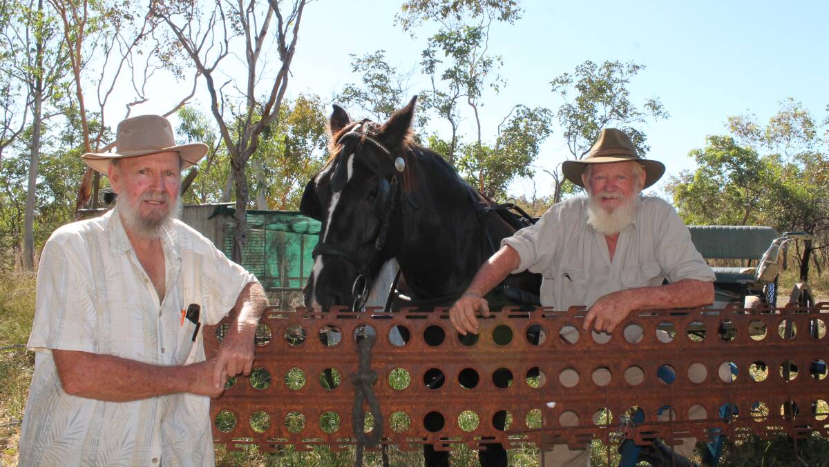 FUNDRAISER SUPPORT: Graham Hunter, Fred McConnel and Mouse the horse were supporters of the Hart's cancer fundraisers..