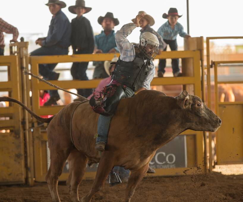 In the open bull ride at the ABCRA North Queensland Zone Finals Rodeo held at Charters Towers, Collinsville’s Jake Plate conquered his bull to take home the buckle.