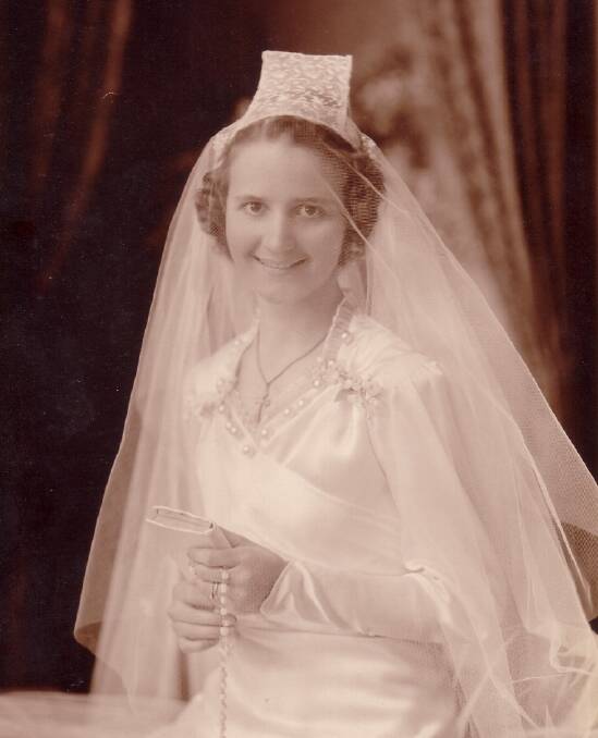 Dadie on her wedding day on September 10, 1939.