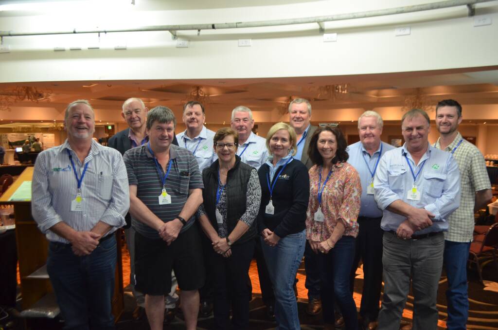 The newly elected ALMA board members joined together with returning members after the Annual General Meeting held during the National Saleyards Expo in Rockhampton on Thursday.