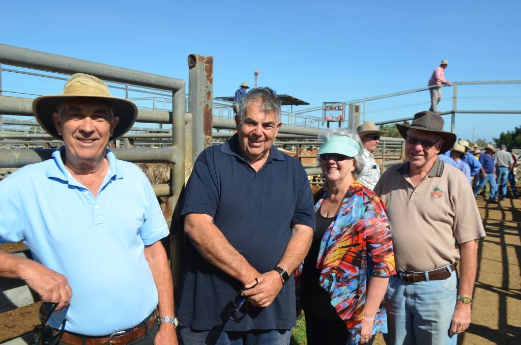 Brian Leggott, Wingham stopped in at the saleyards with fellow travellers from Rotary NSW  Peter Rubin, Central Coast and Sydney's Margaret and Geoff Clouting.
