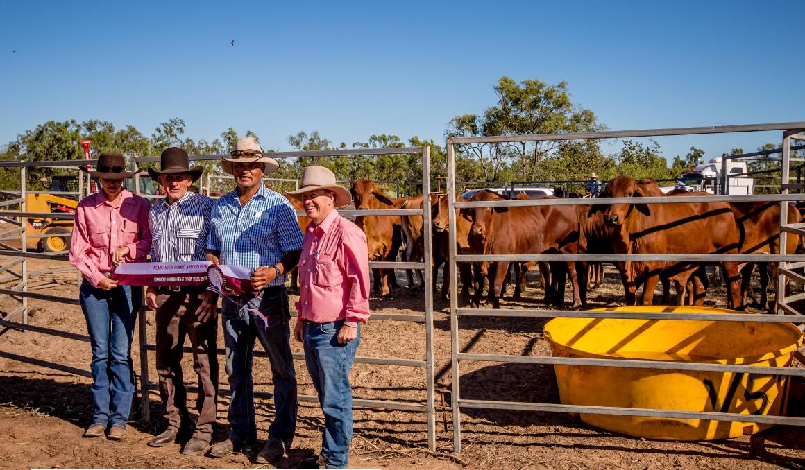 Kate Knowles, Elders Mareeba and Laurie Blacklock, Haddington Station, Julia Creek with third place winner Paul Edwards, Morr Morr Pastoral, Delta Downs, Normanton and Tom Kennedy, Elders Townsville.