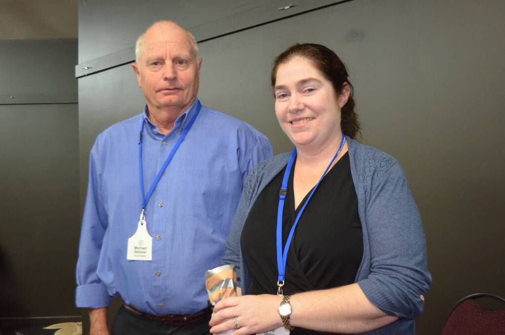 Michael Skinner, Mt Barker, WA with NLIS Limited Chief Operating Officer, Jo Quigley.
