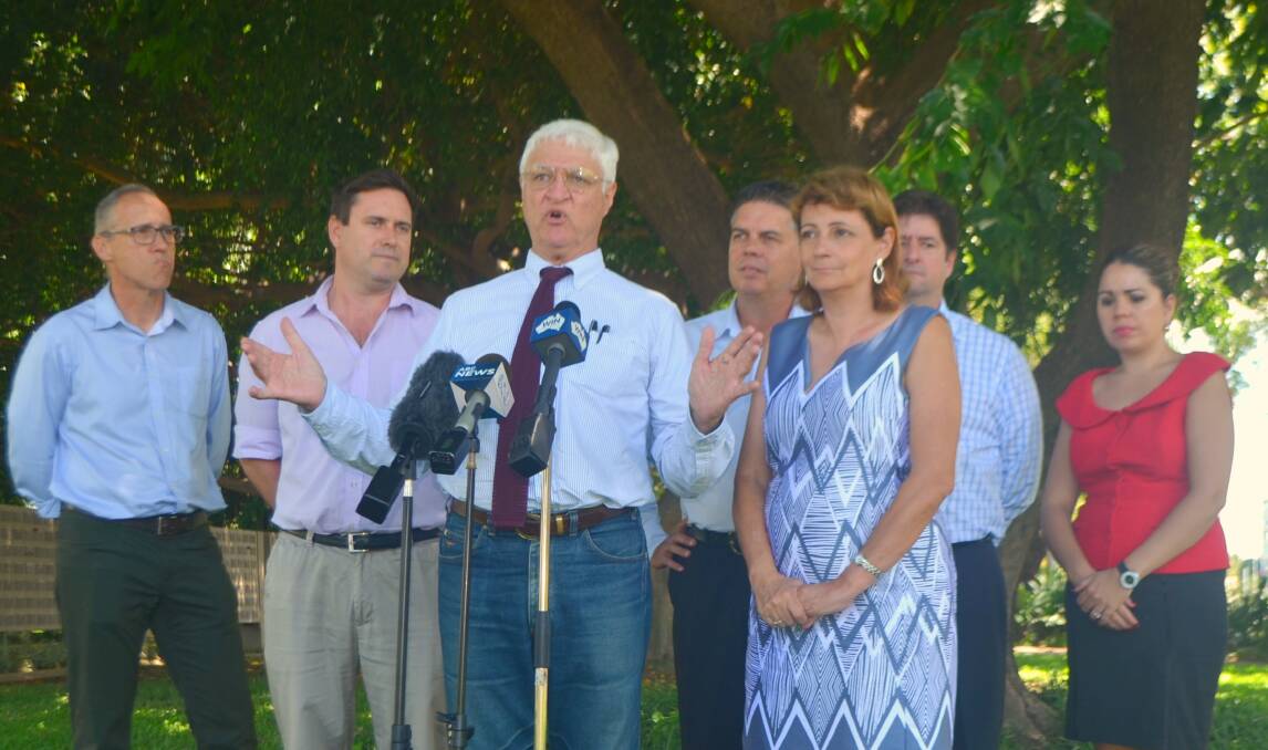 Bob Katter launched the Upper Burdekin Irrigation Scheme proposal in Townsville with the backing of Townsville mayor Jenny Hill and Member for Thuringowa, Aaron Harper among others.