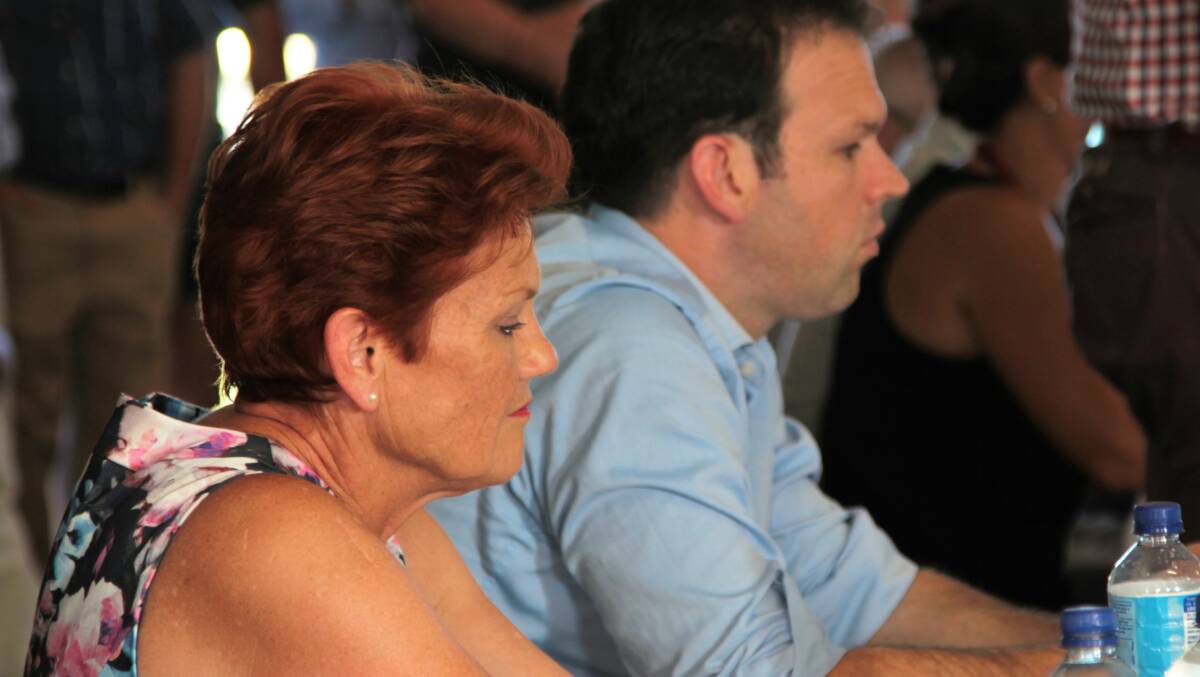 Federal senators Pauline Hanson and Matt Canavan both attended Monday's meeting.