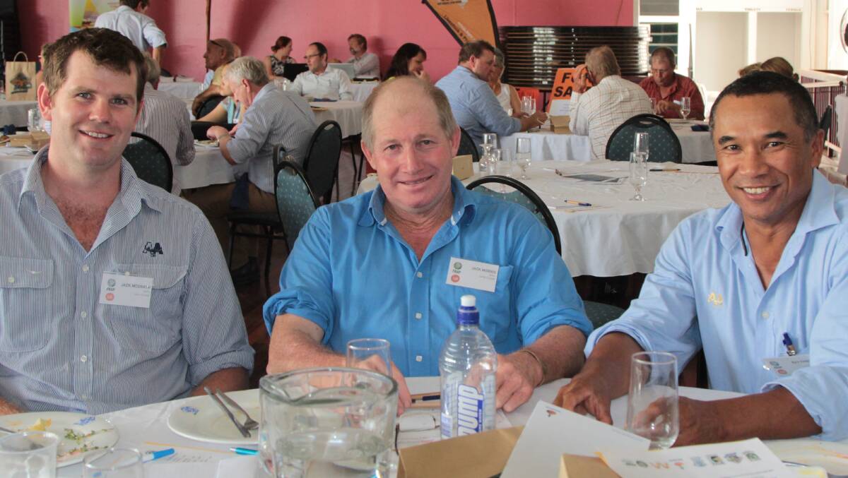 Looking ahead: AACo's Jack McGrath, Jack Morris and Ray Thieme amongst those looking at the possible opportunities available to irrigate in Queensland's north west.