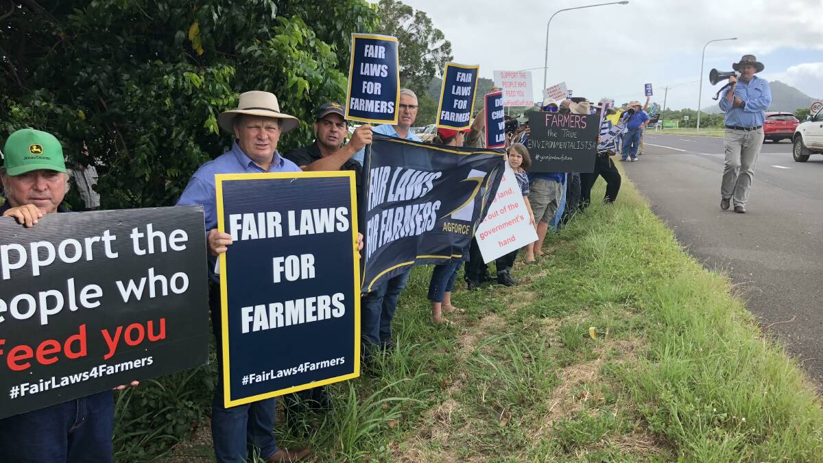 Shane Knuth joins the Fair Laws for Farmers campaign in a northern Queensland location. Picture: Supplied.