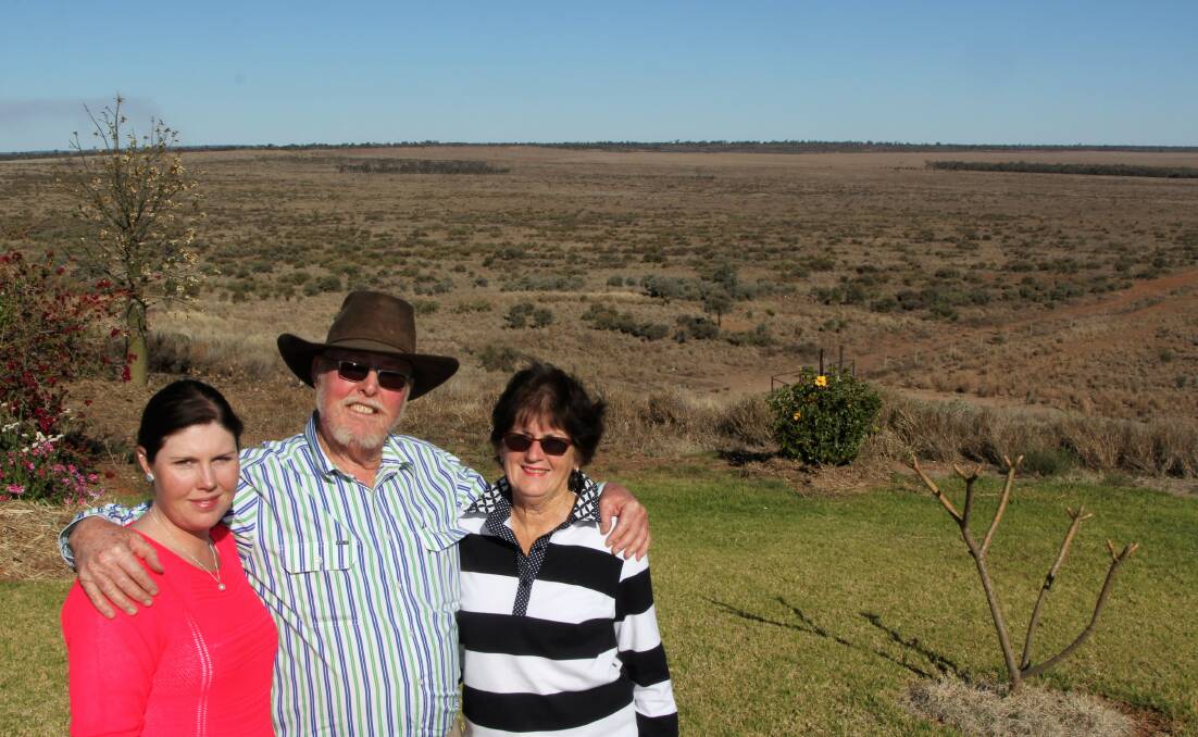 Rob and Lois, with daughter Kira Reddan, and the view from the South Dell homestead.