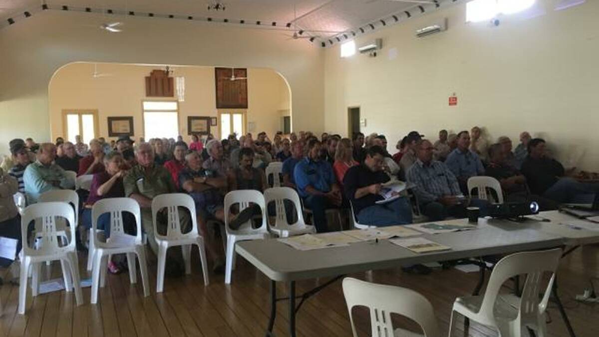 Intense interest: Some 130 people attended the forum in the Georgetown town hall, including a large representation from the mining industry. Photo supplied by Paul Burke.