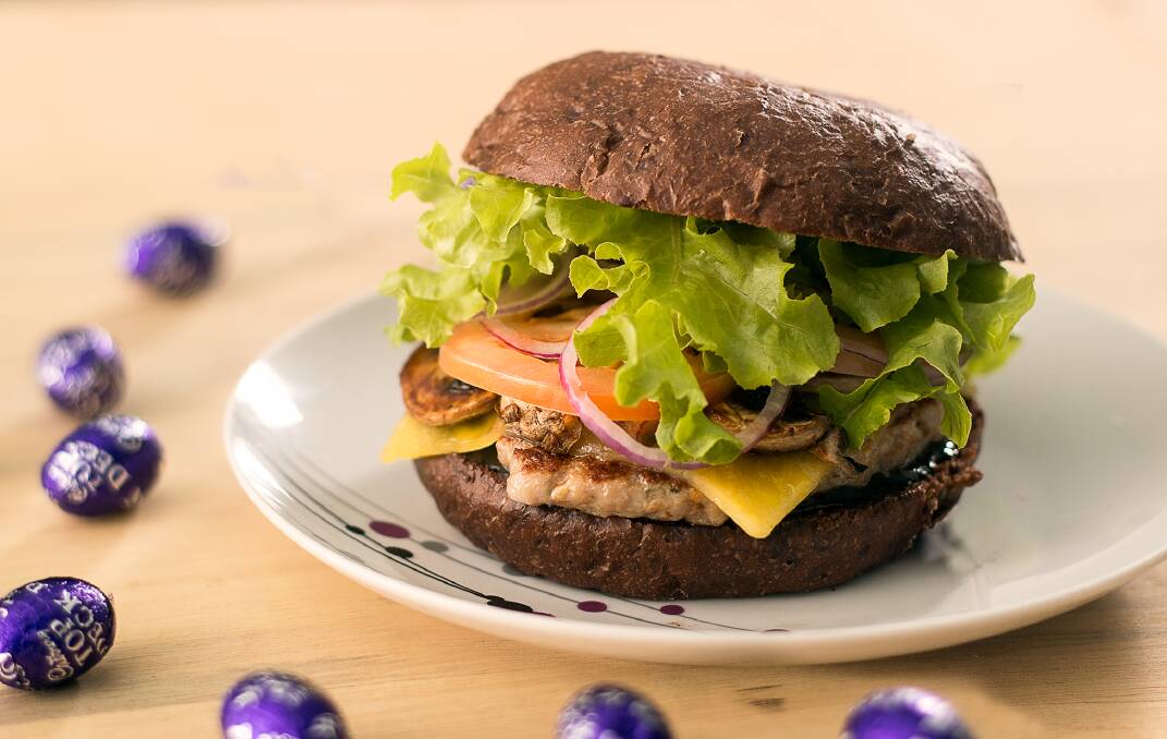 The Easter Bunny Burger has been popular with Satisfaction Bakery customers, according to its creator, Aaron Skinn.