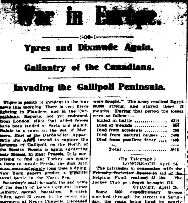 Weekly war updates were a feature of the editions printed in the war years.