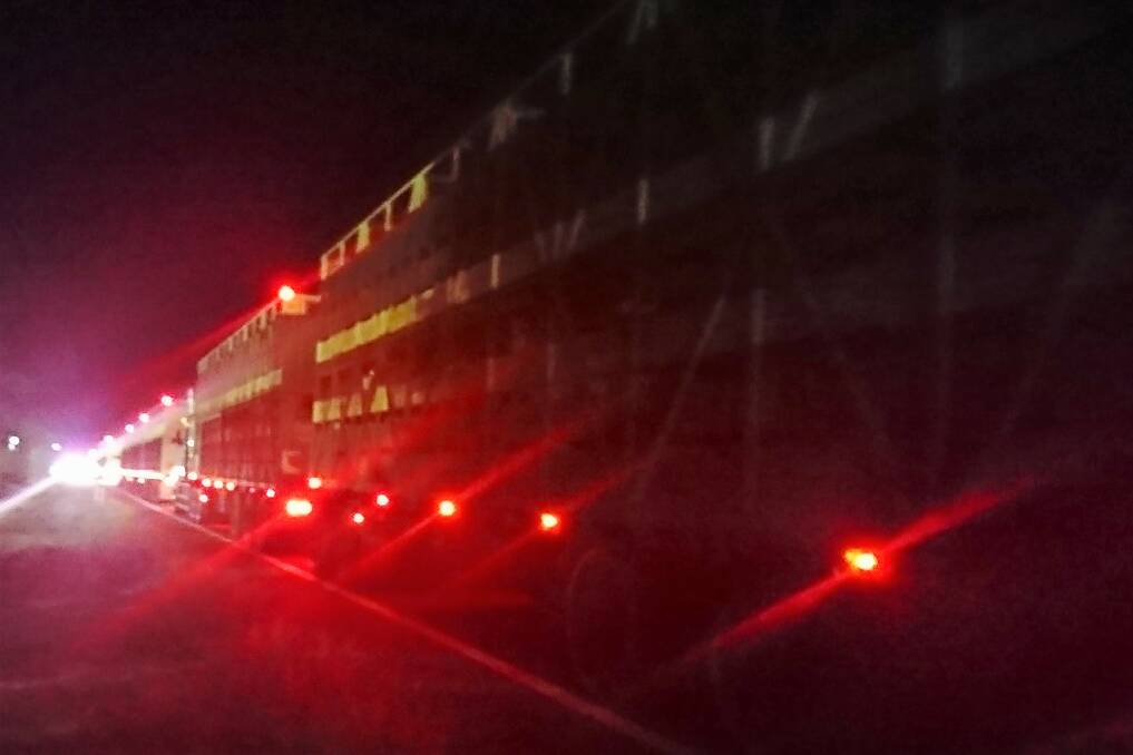 A number of road trains were pulled up by the fire emergency at Longreach on Tuesday night.