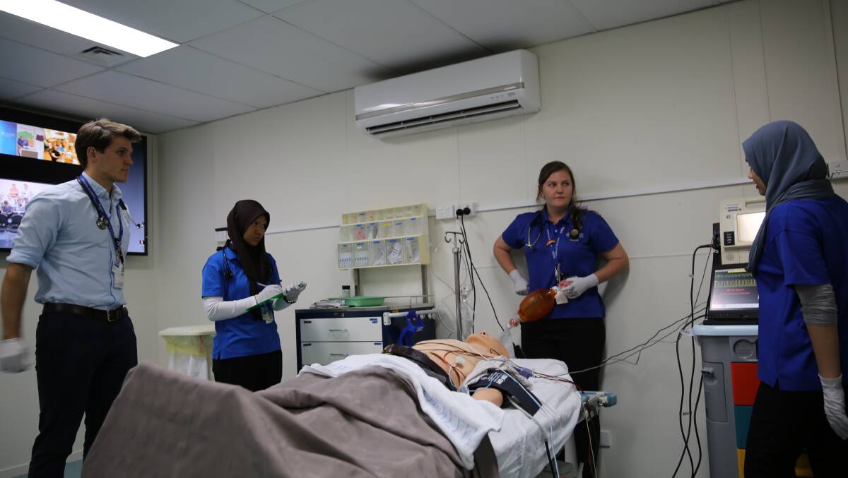 JCU medical students took part in a simulated training exercise as part of the opening of the new clinical training facility at Longreach.