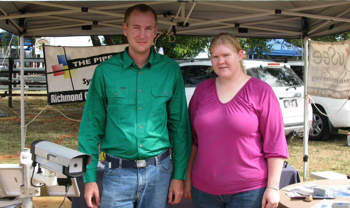 Global search: Richmond's Will Harrington, pictured with wife Hollie at the 2011 Charters Towers field days, will use his Nuffield scholarship to explore global remote monitoring systems and their local uptake. Photo: Matt Sherrington