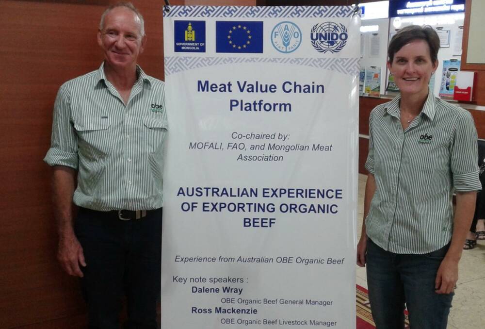 OBE Organic livestock manager, Ross McKenzie and general manager, Dalene Wray made presentations to various groups, including this one in Ulaanbaatar.