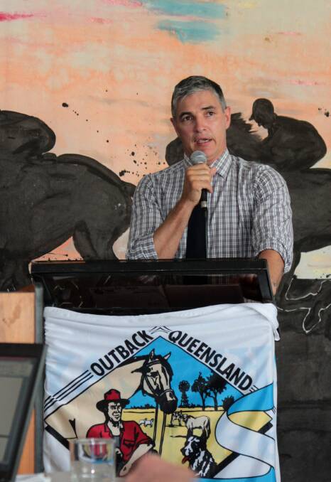 New idea: Member for Mount Isa, Rob Katter spoke to the KAP north Australia water plan at  Julia Creek earlier this month. Picture: Sally Cripps.