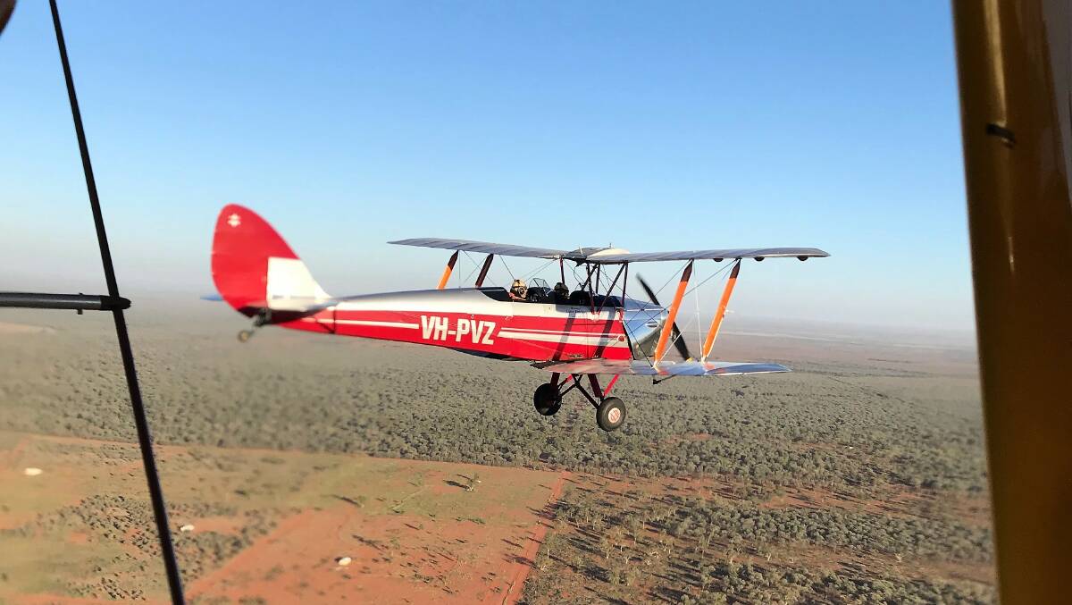 Aerial history recreated in the skies above western Queensland on the weekend.