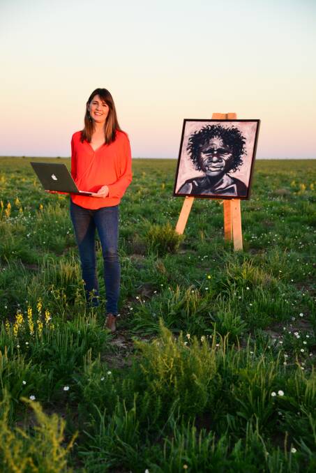 Vision splendid: Longreach resident Nicole Bond is bringing the work of outback and outback-inspired artists, such as Sandy McLean's painting pictured, to the world via a virtual gallery and marketplace. Photo: John Elliott.