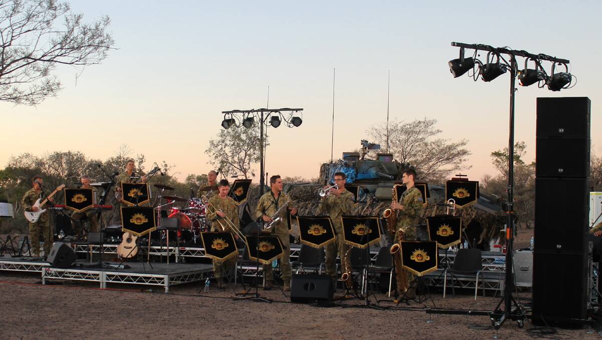 Flashback: Military personnel provided the musical entertainment for the Sunset Extravaganza fundraising dinner. Picture: Sally Cripps.