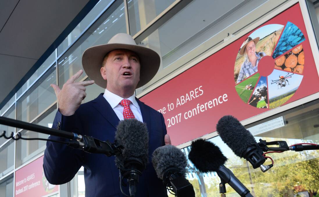 Agriculture and Water Resource Minister Barnaby Joyce called AWI's chiefs' objection to moving head office to a regional location "garbage”.