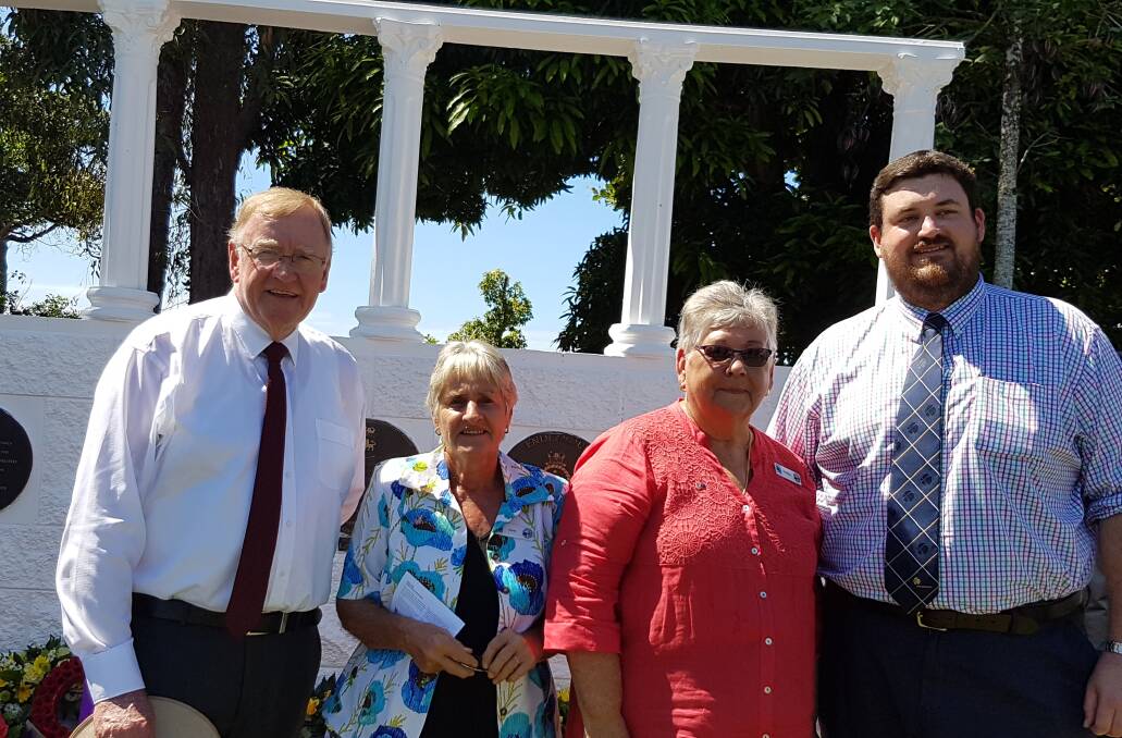 Moving service: North Queensland Senator Ian Macdonald, Anne Mealing, Noeline Byrne, Hinchinbrook MP Andrew Cripps. Photo contributed 