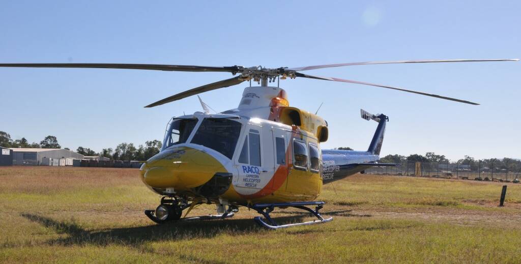 The man was airlifted by the Capricorn Helicopter Rescue Service.