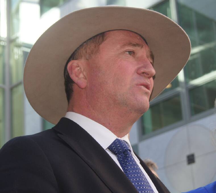 FEDERAL Agriculture and Water Resources Minister Barnaby Joyce.