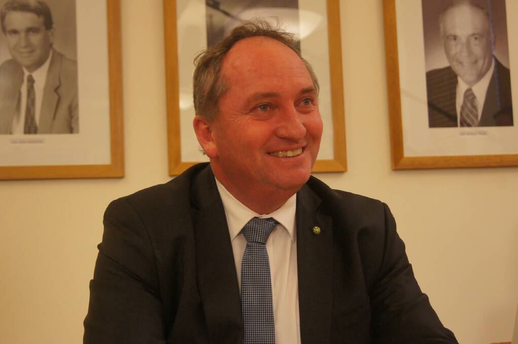 Nationals leader and Agriculture and Water Resources Minister Barnaby Joyce.