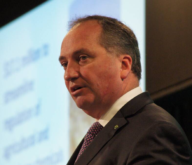 Nationals leader Barnaby Joyce speaking at the National Press Club in Canberra, after the May budget was handed down.