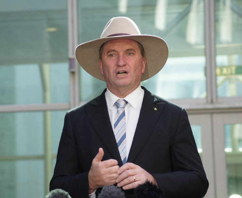 Agriculture and Water Resources Minister and Nationals leader Barnaby Joyce.