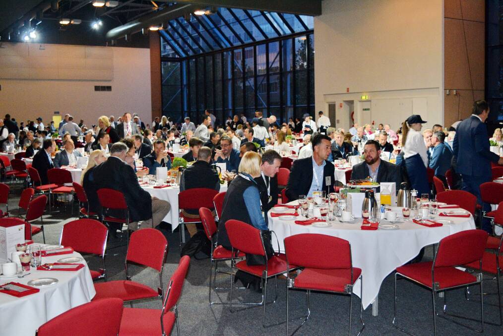 NETWORK: Hort Connections 2017 delegates gather for breakfast during one of the largest horticulture events in Australia's history.