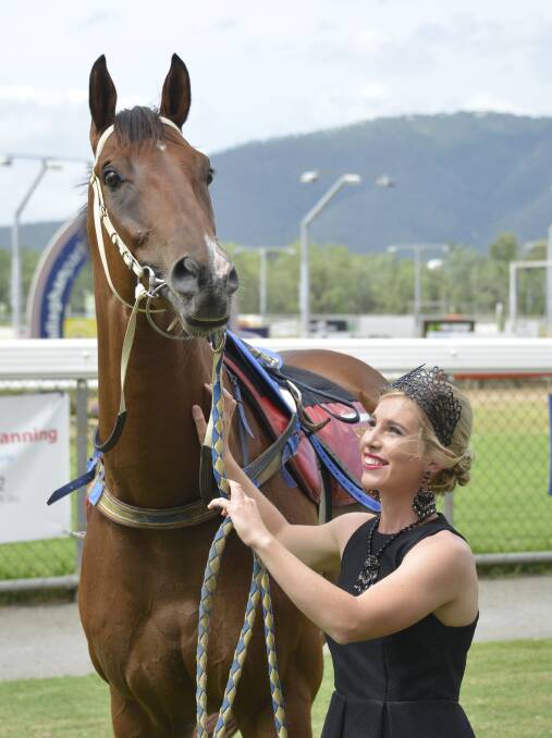RISING STAR: Elyce Smith with stable favourite Motorised who is on a Rocky Cup path. Picture: Matt Harris.
