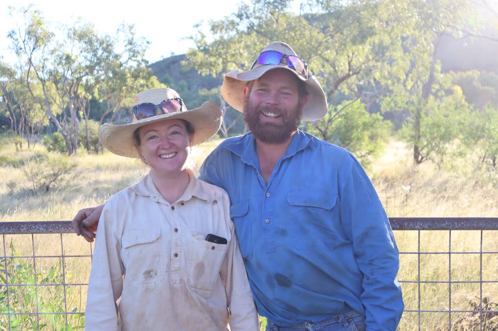 Jessica and Brendan McGinnis found love on an outback fence line. Picture by Samantha Campbell.
