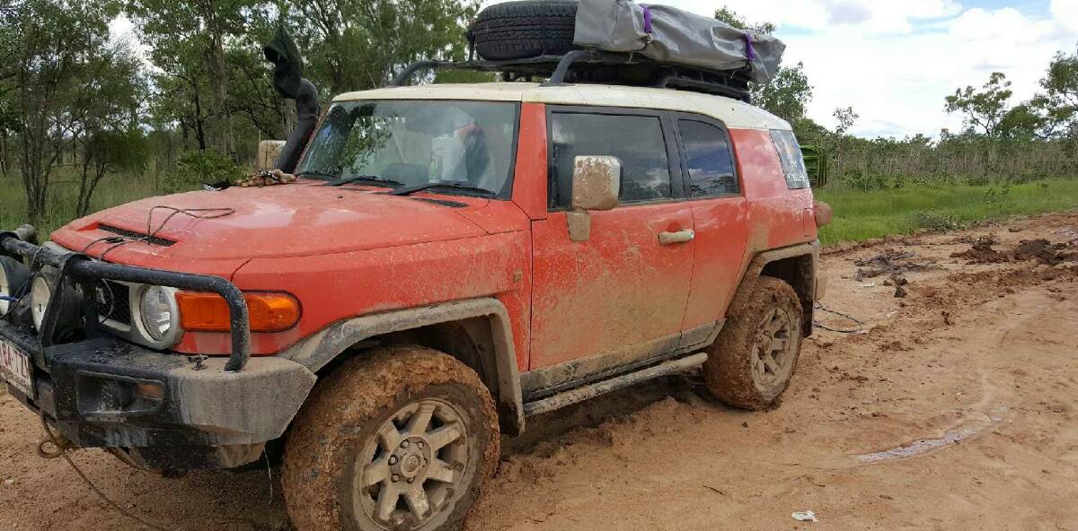 TRIP TO NEVER FORGET: FJ Cruiser, named Fruit Juice after it had been winched from the bog hole.