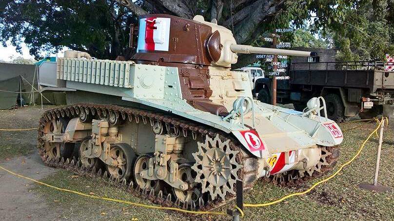 Photo of Beck’s Military Museum Stuart tank on display at the 2016 Mareeba Military Muster. Photo supplied.