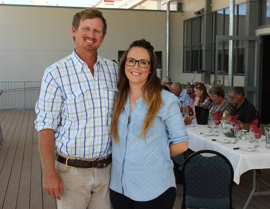 SNEAK PEEK: Kilterry owner Bob Lord and fiancee Claire Downey discuss their farming operation at a Paddock to Plate luncheon in Julia Creek. Photo: Samantha Walton.
