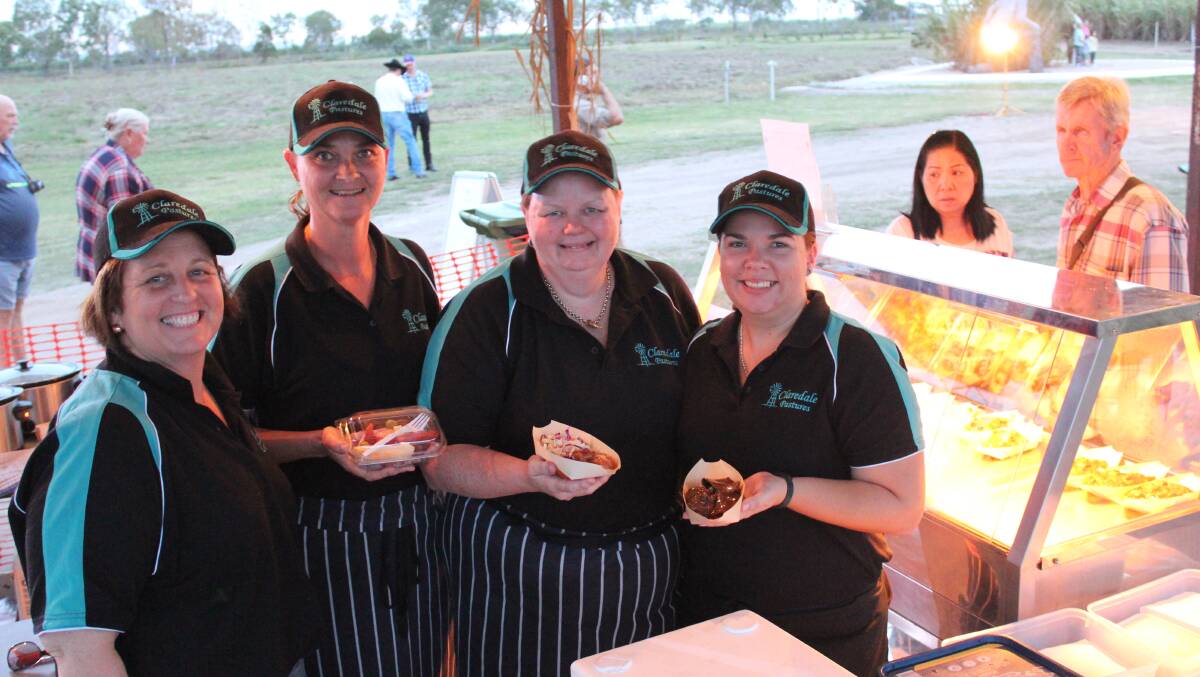 DREAM TEAM: Kerri Mio, Trish Goodwin, Raelene Grantz and Justine Altadonna from Claredale Pastures, conduct the catering at Home Hill's First Cane Fire of the Season. Photo: Samantha Walton.