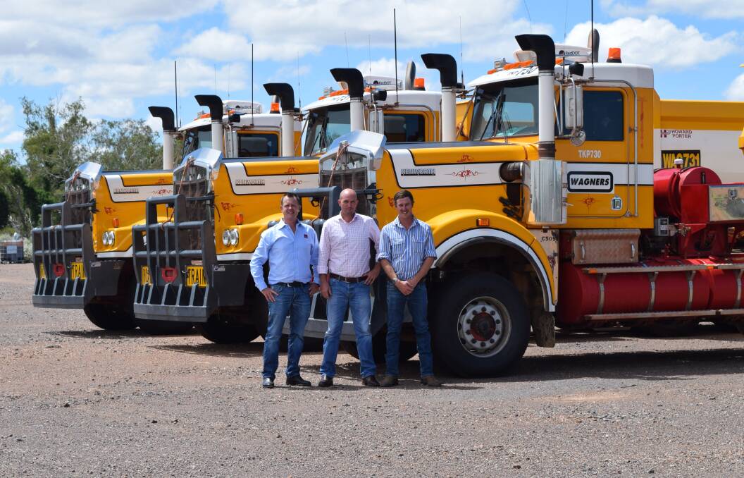 Sam Rodda (MMG Dugald River), Cloncurry Shire Council Mayor Greg Campbell and Jack Wagner (Wagners).