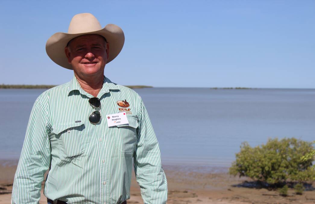 HIGHLIGHTED: The Gulf Cattleman’s Association president, Barry Hughes, highlights the groups projects and concerns at Karumba Beef Up Forum. Photo: Samantha Walton.